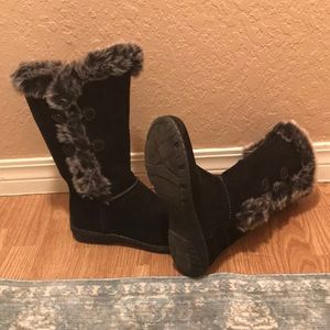 Natural Soul Fur Black Boots